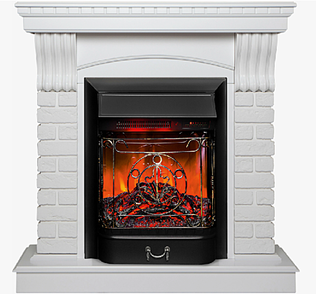 Электроочаг MAJESTIC-S LUX BL LT RS(MBB) (обрамление JAZZ STD/EUG WT-R511)