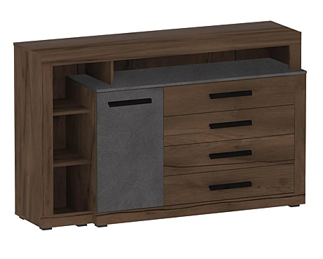 Глазго спальня Тумба с дв и 4 ящика( 1590х455х1000)