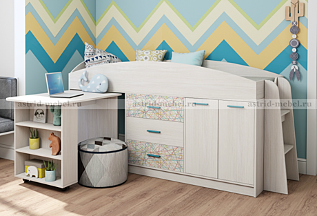 Кровать Каприз-11 Паутинка (2134х1065х840/1680) спальное место 1900*800