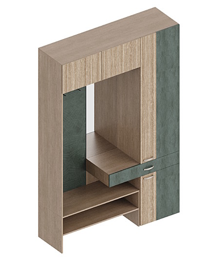 МС ЕВА прихожая с пеналом и антресолью  (1500*450*2300)